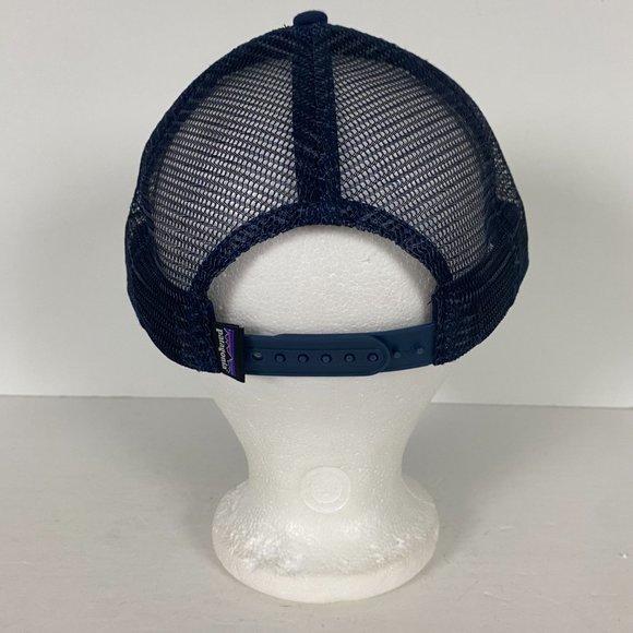 Patagonia Snapback Hat Cap Patch Mesh Organic Cotton Blue - Picture 3 of 8